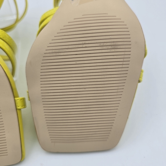 Marc Fisher Mahima Strappy Heeled Sandals, Greenish/Yellow, Women's 5M - Picture 12 of 15